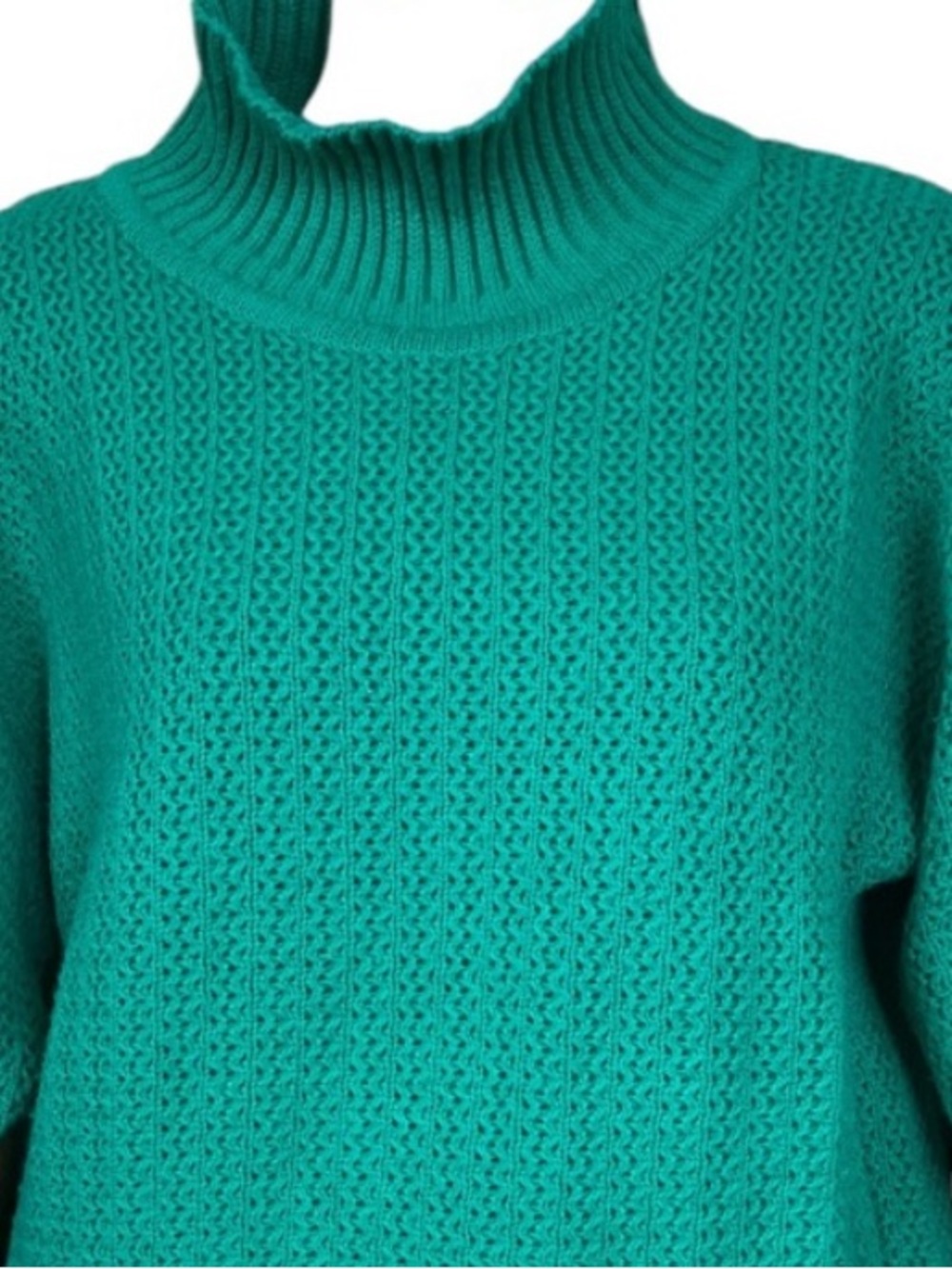 Vgt 90’’s green chunky cowl turtle neck oversized   sweater medium